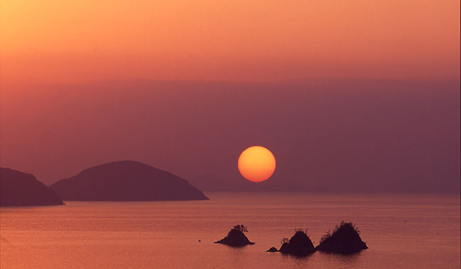 美しい夕日（叶島）